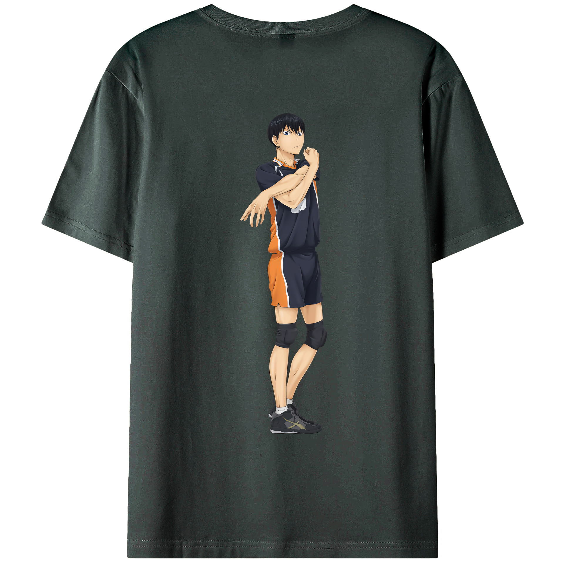 （画像用） ハイキュー!! Haikyu!! 綿100％ メンズ半袖Tシャツ（バックプリント） 通気性